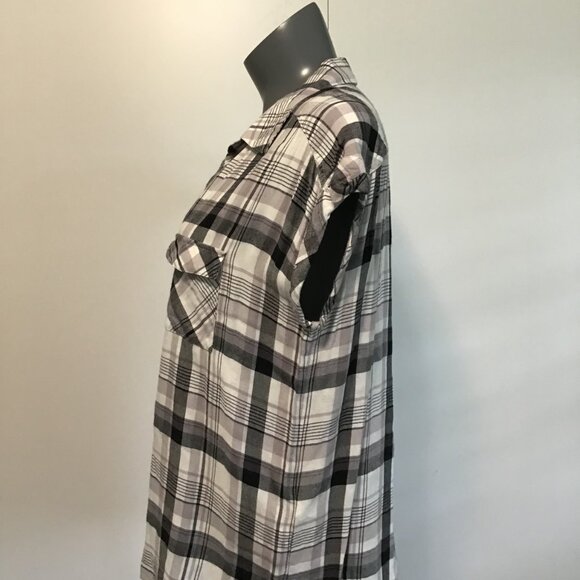 Soft Joie Johnesa Plaid Short Sleeve Top Size L - Picture 6 of 12